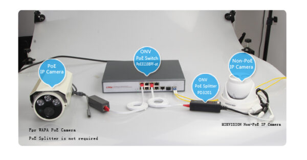 POE33108PFM-at 8 IP POE CAMERA POWER NETWORK ENDPOINT SWITCH WITH 1 LAN PORT (8 PORT 10/100M POE 15.4W EACH + 1 PORT 10/100/1000M BASE-T STANDARD)
