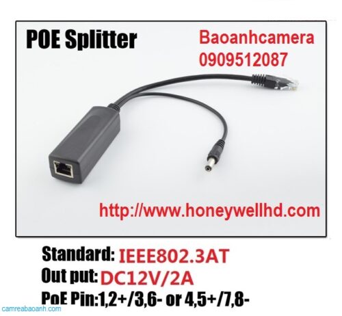 PoE Splitter Cable  PD3201-at cấp nguồn cho camera ip nguồn poe